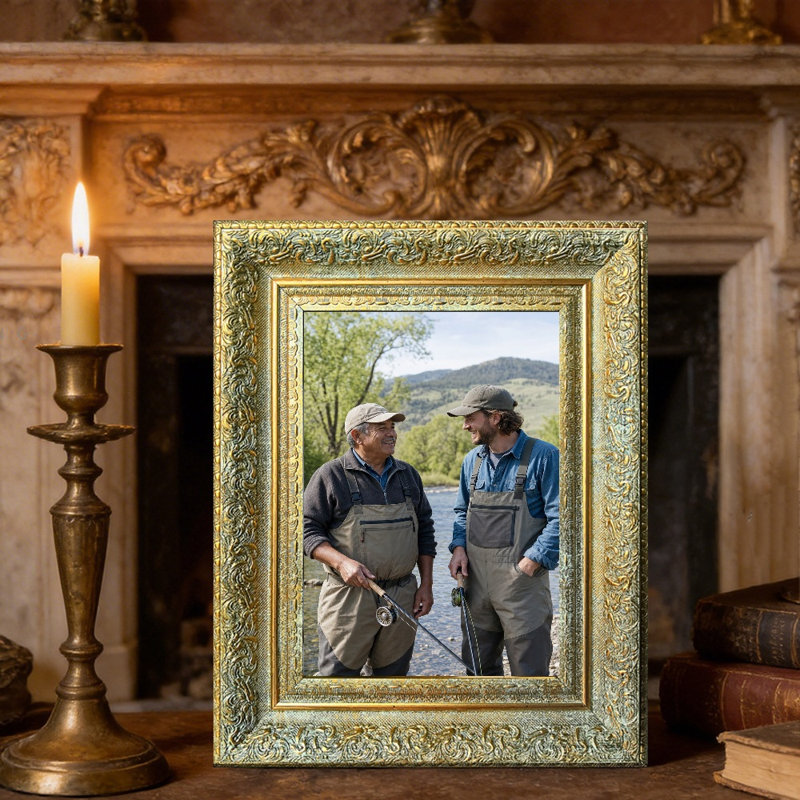 Cadre photo or antique 1pc pour présentation de photos 5 po x 7 po