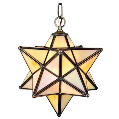 9" Wide Moravian Star Mini Pendant 
