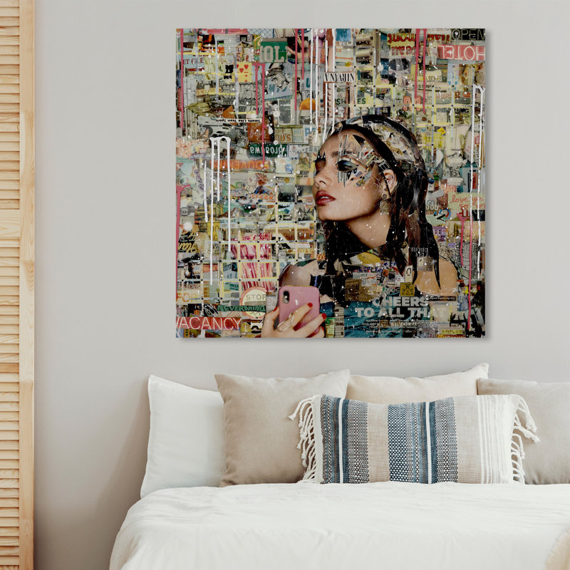 People and Portraits Katy Hirschfeld - Portraits de vacances - Reproduction d'art, H 40 po x l 40 po x P 2 po, Toile tendue