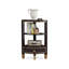 Armoire de coin en bois manufacturé et brun noisette