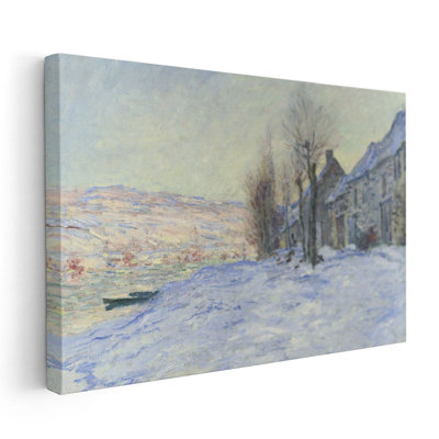 Lavacourt sous la neige - reproduction d'art sur toile