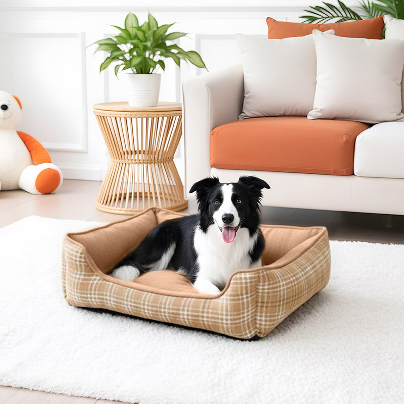 Polyester Pet Bed, Khaki