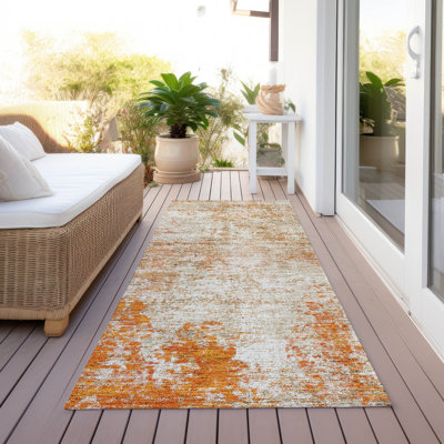 Tapis rectangulaire Aleighna avec envers antidérapant