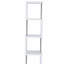 Bibliothèque blanche et chrome à 4 niveaux