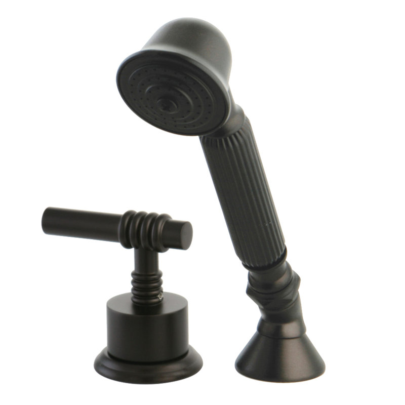 Kingston Brass Deck Mount Hand Shower with Diverter for Roman Tub Faucet, Oil Rubbed Bronze