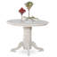 Ensemble de 5 pièces pour 5 pièces comprenant une table de cuisine ronde avec piédestal et 4 chaises de cuisine, lin blanc-798067702-713939303-713939301