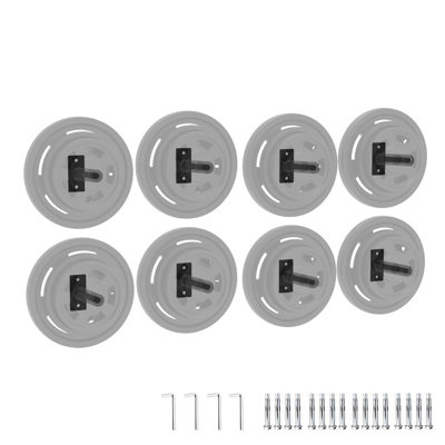 Support de plaque de poids mural - Support en acier robuste pour plaques de pare-chocs de 2 po, rangement pour salle de sport, capacité de 300 lb