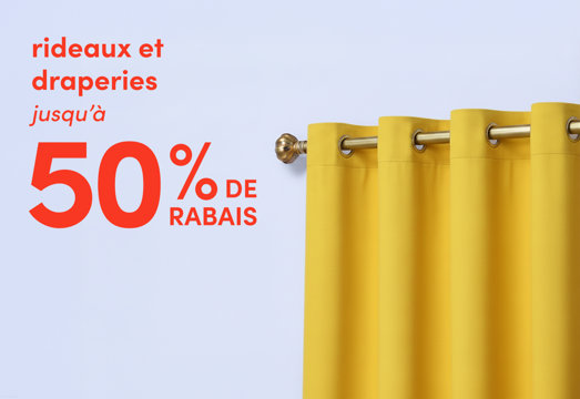 rideaux et draperies en solde