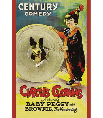 Clowns du cirque-imprimé rétro