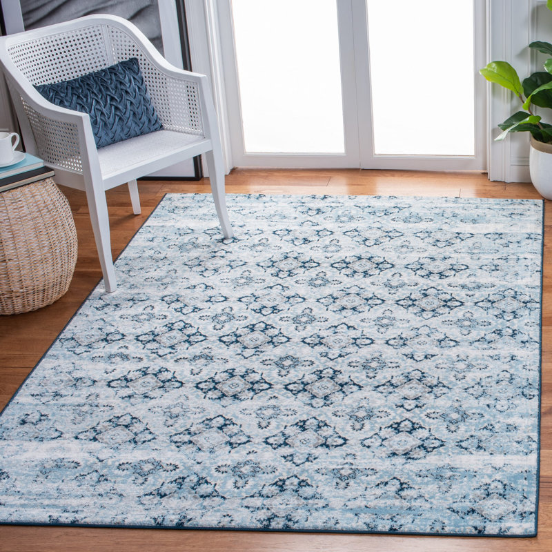 Beltram Performance Damask Rug, Rectangle 8' x 10'