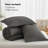 PHF Soft Waffle Comforter Set, Comfy Breathable Lightweight Textured Waffle Weave Comforter Bedding Set-124231521-124231526