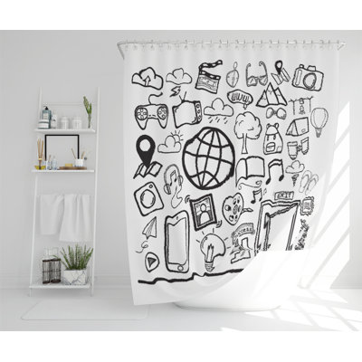 Burkburnett Polyester Shower Curtain Set