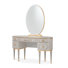 St. Charles Vanity Desk with Wall Mirror - Dove Gray