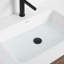 Moenkopi 60 po L x 21 po P 4 tiroirs Meuble-lavabo avec évier double et Comptoir en Surface solide blanc