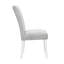 Ensemble de 2 chaises d'appoint en velours gris et blanc à finition brillante élisaveta