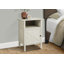 Table d'appoint 1 porte de style transitionnel avec tablette ouverte
