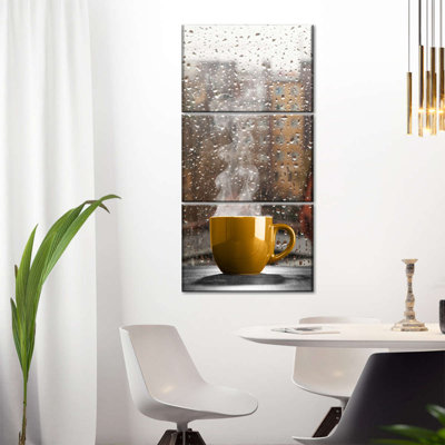 «Morning Cup Of Coffee On Canvas», ensemble de 3 pièces