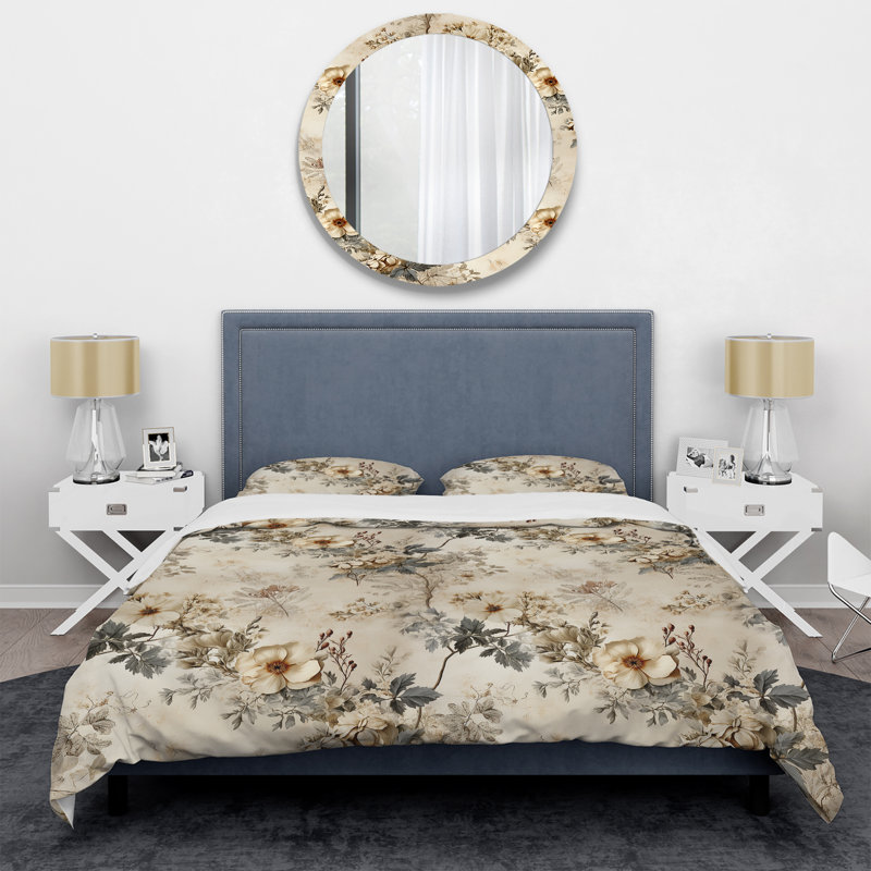 Ensemble de housse de couette Dechelle, Housse de couette pour grand lit et 2 taies décor