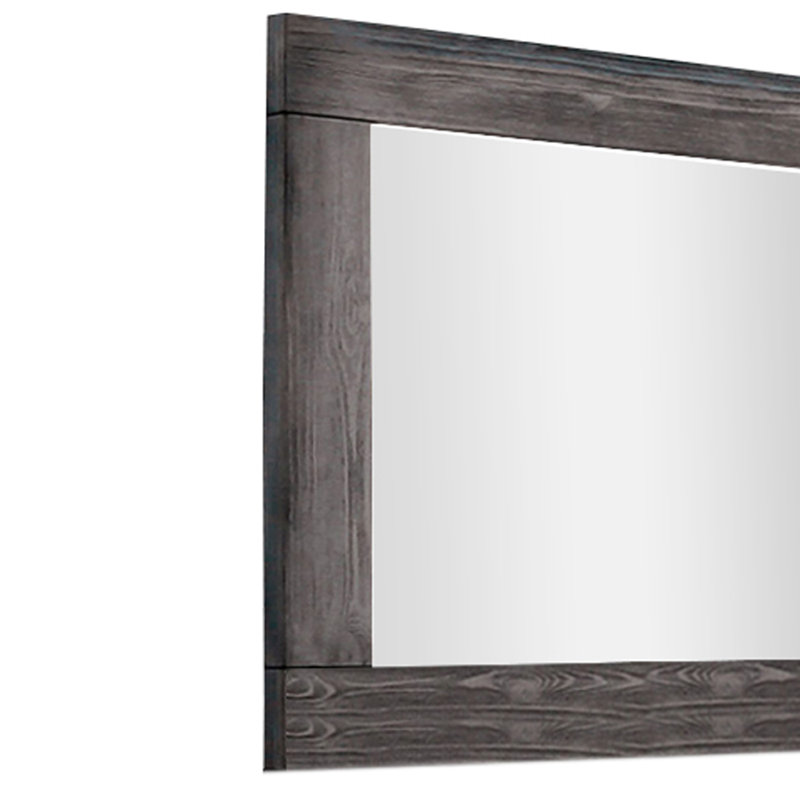 Miroir de commode rustique Rudden, Gris