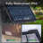 Kashayla 49FT 16-Bulb Solar & USB Charging Patio String Light 4 Modes with Remote Control Outdoor Decoration Waterproof