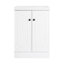 Meuble-lavabo autoportant avec lavabo en résine et 2 portes d'armoire à fermeture en douceur (emballage KD), meuble-lavabo-2001866743-2001866741