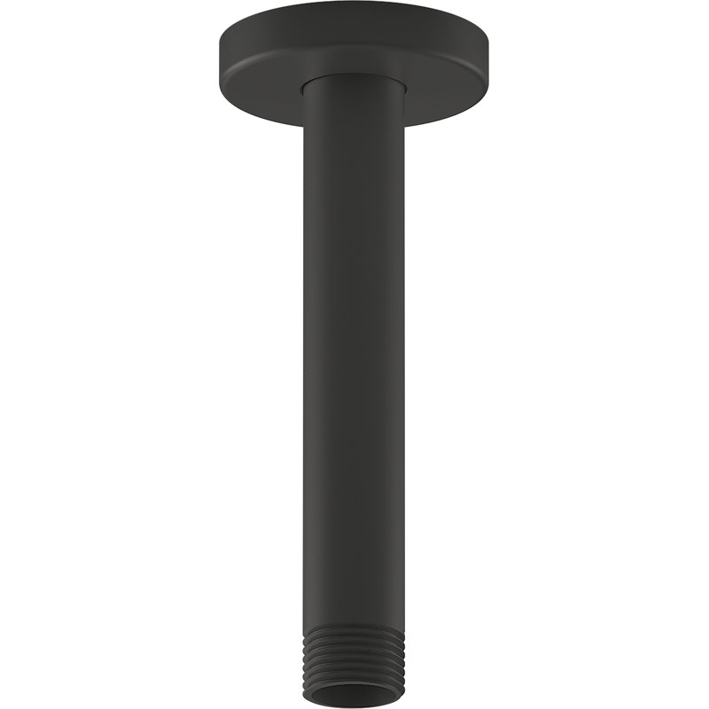 Statement 6 in. Ceiling-Mount Rainhead Arm And Flange, Matte Black