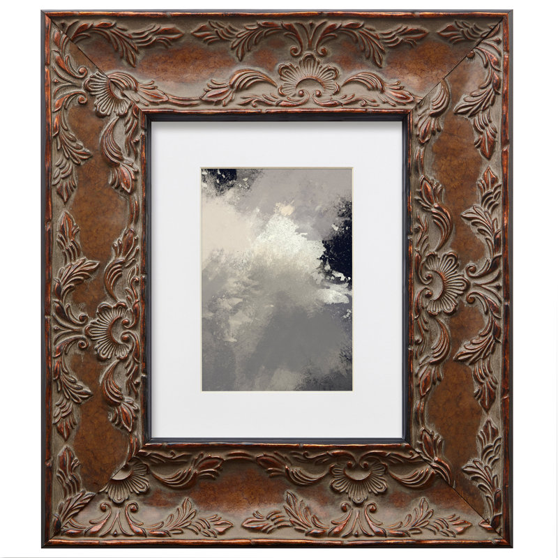 Cadre pour photo simple en bois embossé Adayre, Or antique, 13 po x 19 po emmêlé à 9 po x 13 po
