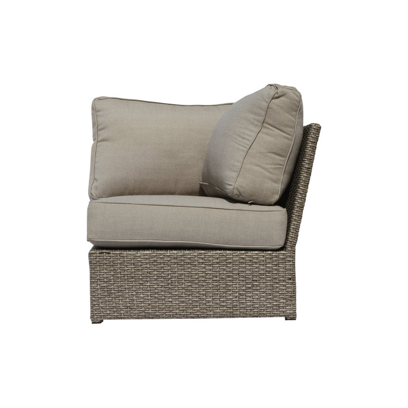 Ensemble de conversation pour 6 personnes avec coussins Normandy Wicker