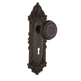 Mission Interior Mortise Door Knob with Victorian Long Plate
