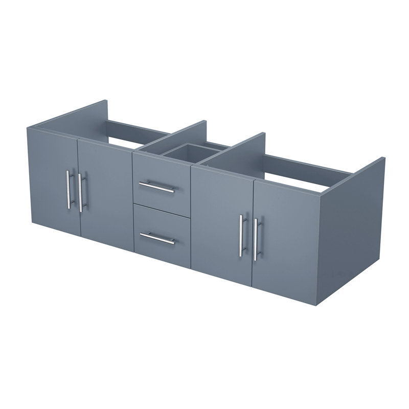 Double Bath Vanity 60 In. W X 22 In. D, Gray