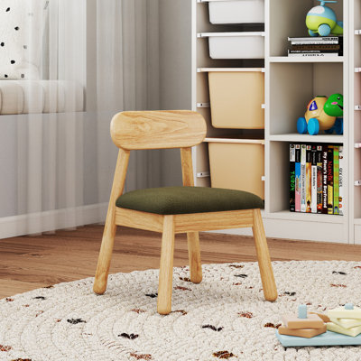 Chaise pour enfants en bois rembourrée