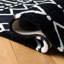 Tapis noir en laine touffeté à la main à motif géométrique Muriel-1906891190