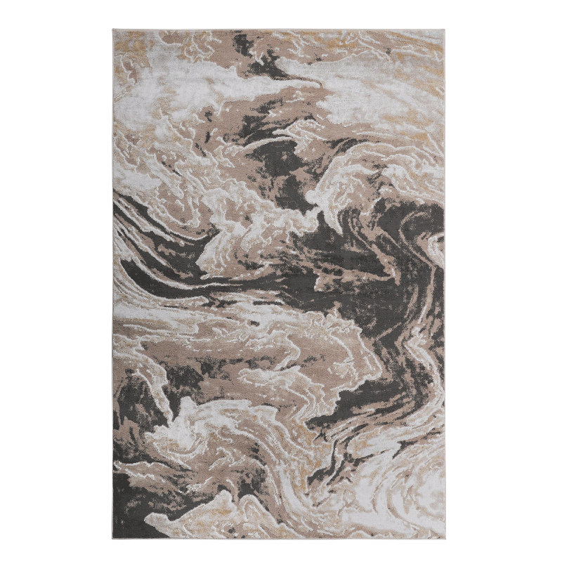 Tapis brun / abstrait NAAR Payas, Rectangle 5 pi x 7 pi