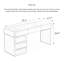Bureau en bois massif de style français crème avec tiroirs-662491321