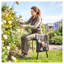 Genouillère de jardin pliable et siège avec pochette à outils Outsunny, gris