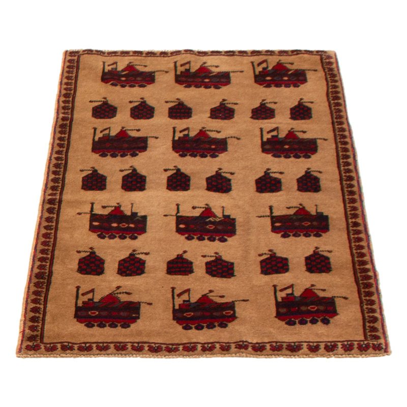 Tapis brun foncé Saim Rare War 2 pi 9 po x 4 pi 6 po