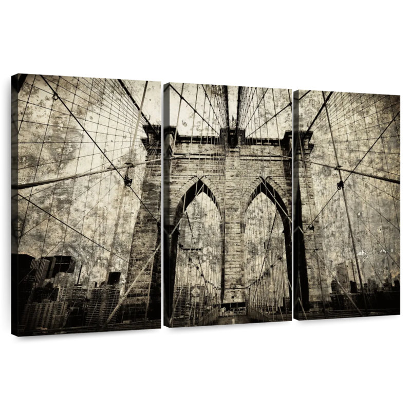Lilie célèbre pont de Brooklyn, H 32 po x l 50 po