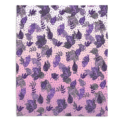 Couverture mauve sherpa douce dégradé automne
