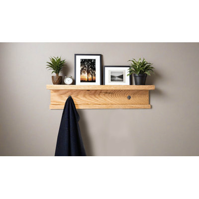 Rayne 3 Piece Oak Shelves With Hooks