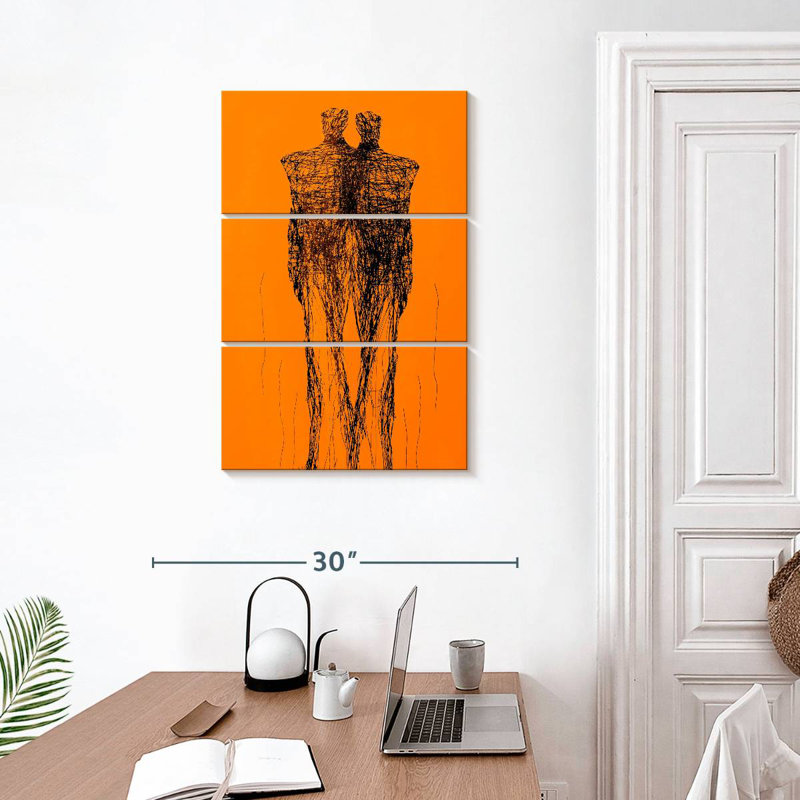 Figurine graphique contemporaine Leisha, H 32 po x l 20 po