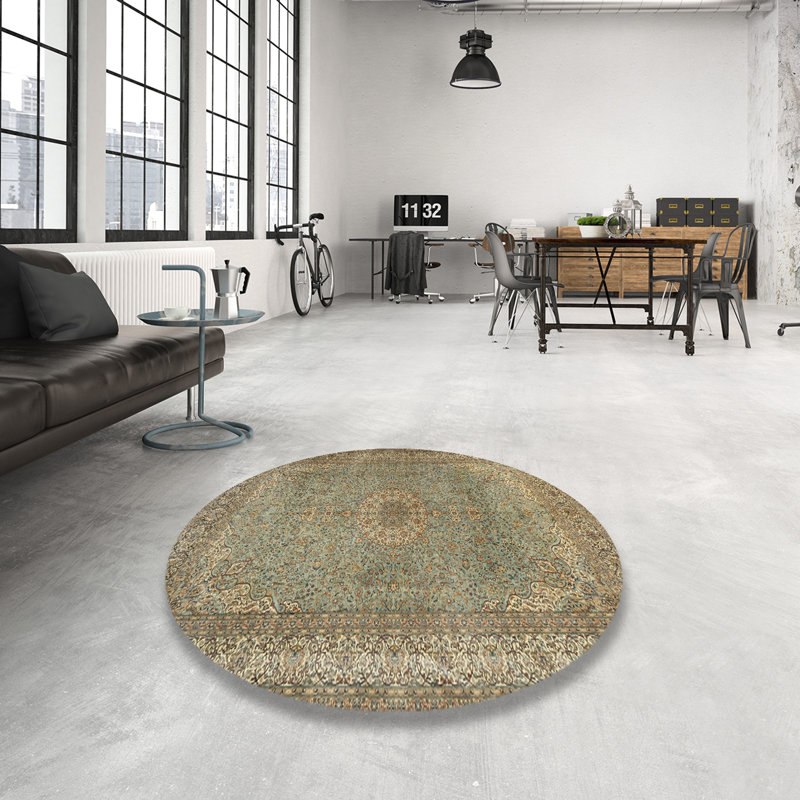 Tapis décoratif beige oriental Johana, Rond 6 pi