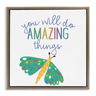 Inspiring Do Amazing Things Floating Frame, design by Kim Allen
