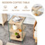 Table de chevet 3 niveaux, table d'appoint, table de chevet avec pieds en verre trempé, table d'appoint-821609956