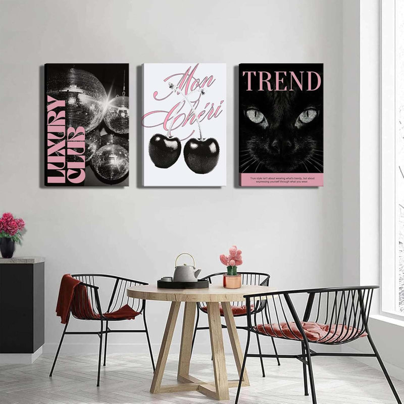 3 Piece Wrapped Canvas Print, 60 cm H x 40 cm W