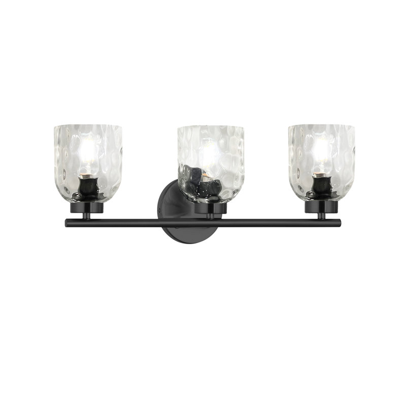 Éclairage pour meuble-lavabo 3 lumières Griffith, Noir mat