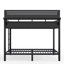 Lit superposé simple en métal avec tablettes de rangement, panneau perforé, ports USB et lumières DEL-3447336-3447337