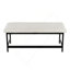 Banc en métal noir et similicuir-359438424