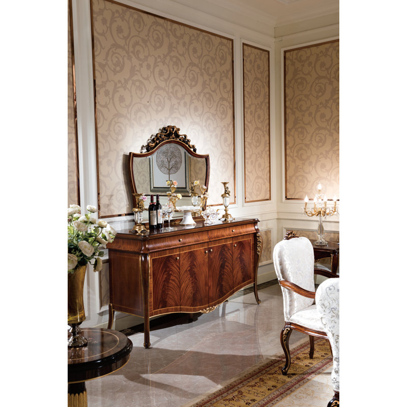 Bergamo Novelty Solid Wood Dresser Mirror