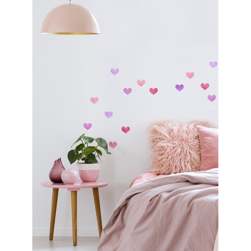 Autocollants en vinyle aquarelle, Rose / Mauve