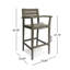Tabouret de bar d'extérieur en bois gris H 45,5 po Stamford